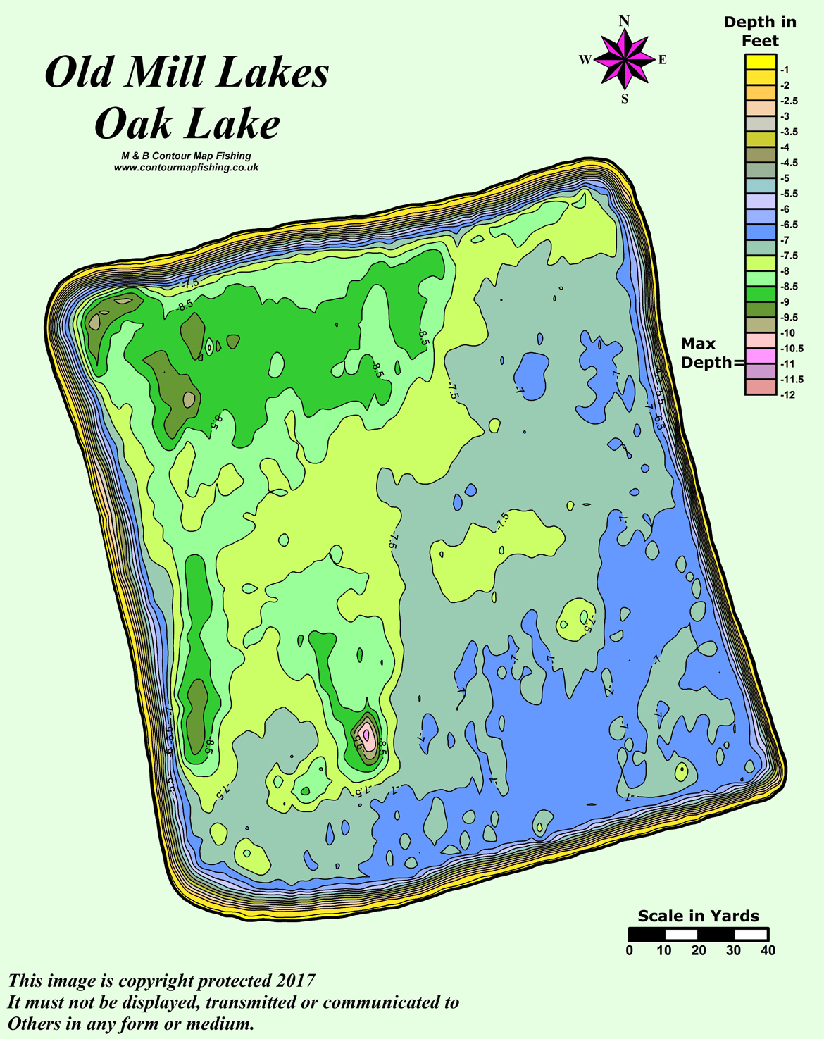 Oak Contour Map
